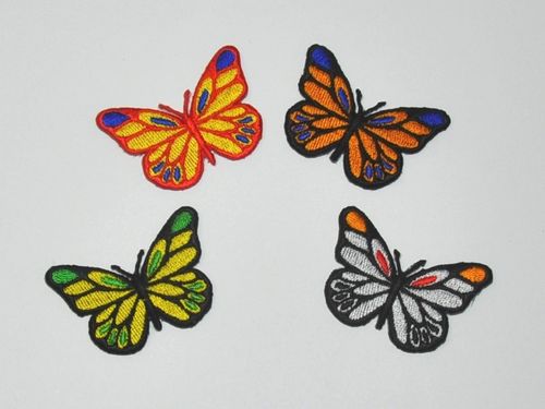Aufnäher Motiv Schmetterling Butterfly, Größe 5 x 3,5 cm - verschiedene Farben