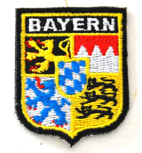 Aufnäher Wappen "Bayern", Größe 3,7 x 5 cm