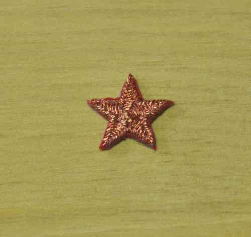 Aufnäher Stern BRONZE Metallfaden, Größe 1,4 cm