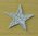 Aufnäher Stern SILBER Metallfaden mit Stickrand, Größe 3 cm