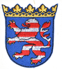 Aufnäher Wappen "Hessen", Größe 5,5 x 6,5 cm