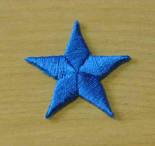 Aufnäher Stern CAPRIBLAU, Größe 3 cm