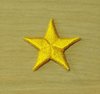 Aufnäher Stern GOLDGELB, Größe 2,5 cm