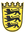 Aufnäher Wappen "Baden-Württemberg", Grösse 4,8 x 6,8 cm