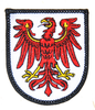 Aufnäher Wappen "Brandenburg", Grösse 5,4 x 6,4 cm