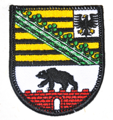 Aufnäher Wappen  "Sachsen Anhalt", Größe 5,4 x 6,5 cm