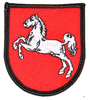Aufnäher Wappen  "Niedersachsen", Größe 5,5 x 6,3 cm
