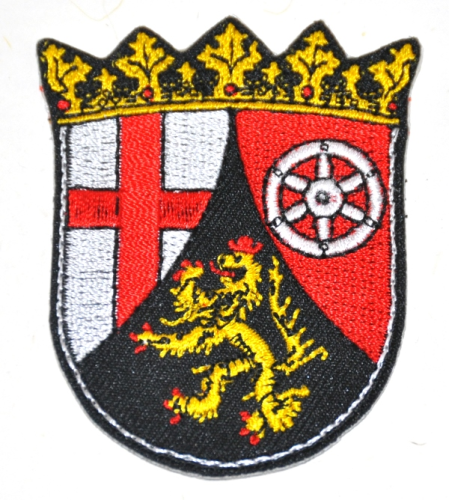 Aufnäher Wappen "Rheinland Pfalz", Größe 5,3 x 6,5 cm
