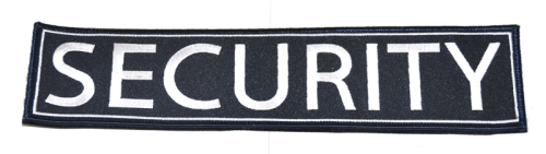 Aufnäher Schriftzug "SECURITY" mit Klettverschluss, Größe 26 x 6,5 cm