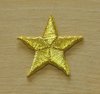 Aufnäher Stern GOLD Metallfaden, Größe 3 cm