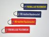 Schlüsselanhänger "Freiwillige Feuerwehr", Größe 12 x 3 cm - verschiedene Farben
