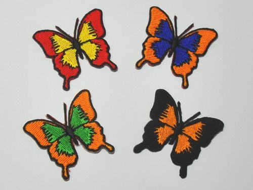 Aufnäher Motiv Schmetterling Zipfelfalter, Größe 5 x 4,5 cm - verschiedene Farben