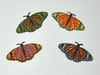 Aufnäher Motiv Schmetterling Monarch, Grösse 6 x 3,2 cm - verschiedene Farben