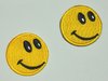 Aufnäher Smiley 'friendly' gelb als Magnet oder Aufbügler, Größe 4 cm