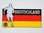 4er Set bestickte Schlüsselanhänger und Aufnäher "Deutschland Fußball"