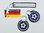 4er Set bestickte Schlüsselanhänger und Aufnäher "Deutschland Fußball"