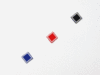 Aufnäher "Punkt", Old Style, Höhe 1,7 cm mit Bügelbeschichtung  -  verschiedene Farben