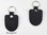 Schlüsselanhänger Leder schwarz - Wappenform - mit individueller Buchstaben-Prägung