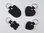 Schlüsselanhänger Leder schwarz - Wappenform - mit individueller Motiv-Prägung