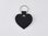 Schlüsselanhänger Leder schwarz - Herzform - Rohling