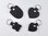 Schlüsselanhänger Leder schwarz - Wappenform klein - mit individueller Buchstaben-Prägung
