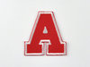 Aufnäher Buchstabe "A", College Style, Höhe 5 cm - rot