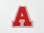 Aufnäher Buchstabe "A", College Style, Höhe 5 cm - rot