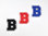 Aufnäher Buchstabe "B", College Style, Höhe 5 cm mit Bügelbeschichtung - verschiedene Farben