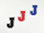 Aufnäher Buchstabe "J", College Style, Höhe 5 cm mit Bügelbeschichtung  -  verschiedene Farben