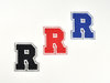 Aufnäher Buchstabe "R", College Style, Höhe 5 cm mit Bügelbeschichtung  -  verschiedene Farben