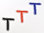Aufnäher Buchstabe "T", Comic Sans, Höhe 8 cm mit Bügelbeschichtung  -  verschiedene Farben
