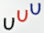 Aufnäher Buchstabe "U", Comic Sans, Höhe 8 cm mit Bügelbeschichtung  -  verschiedene Farben