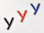 Aufnäher Buchstabe "Y", Comic Sans, Höhe 8 cm mit Bügelbeschichtung  -  verschiedene Farben