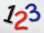 Aufnäher Zahl "7", Comic Sans; Höhe 8 cm mit Bügelbeschichtung  -  verschiedene Farben