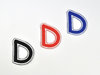 Aufnäher Buchstabe "D", Comic Sans, Höhe 5 cm mit Bügelbeschichtung  -  verschiedene Farben