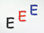 Aufnäher Buchstabe "E", Comic Sans, Höhe 5 cm mit Bügelbeschichtung  -  verschiedene Farben