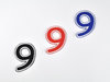 Aufnäher Zahl "9", Comic Sans, Höhe 5 cm mit Bügelbeschichtung  -  verschiedene Farben