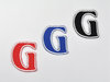 Aufnäher Buchstabe "G", Unicorn, Höhe 5 cm mit Bügelbeschichtung  -  verschiedene Farben