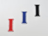 Aufnäher Buchstabe "I", Unicorn, Höhe 5 cm mit Bügelbeschichtung  -  verschiedene Farben