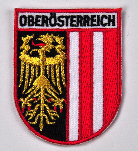 Aufnäher    Wappen "Oberösterreich", Größe 5 x 6,4 cm