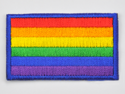 Aufnäher Flagge Regenbogen/Rainbow, Größe 5 x 3 cm