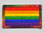 Aufnäher Flagge Regenbogen/Rainbow, Grösse 5 x 3 cm, Rand bunt