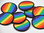 Aufnäher Motiv Regenbogen/Rainbow, Größe 5 cm, rund