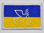 Aufnäher Flagge Ukraine Friedenstaube, Grösse 6,5 x 4,3 cm, mit Bügelbeschichtung